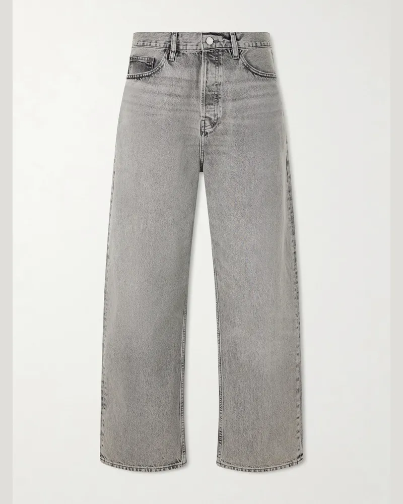 Frame Denim Wide-Leg Jeans Gray