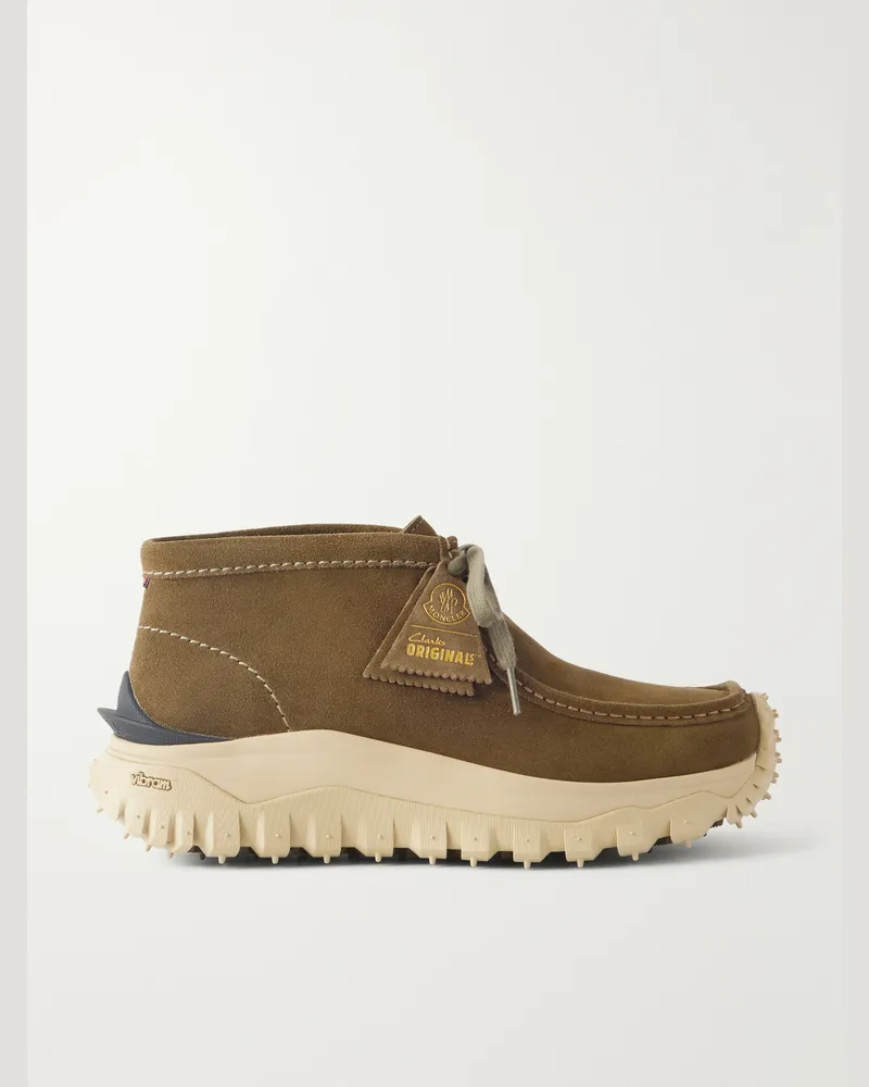 Moncler Clarks Trailgrip Wallabee GTX Suede Hiking Boots Green
