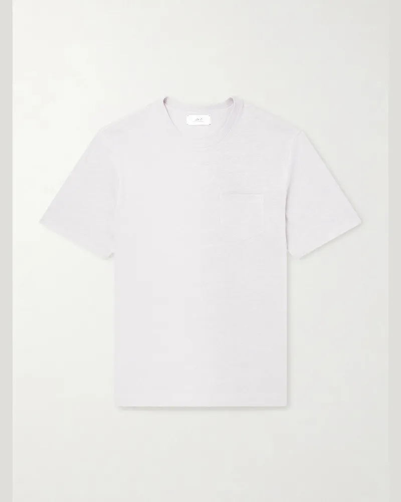 MR P. Linen and Organic Cotton-Blend T-Shirt Gray