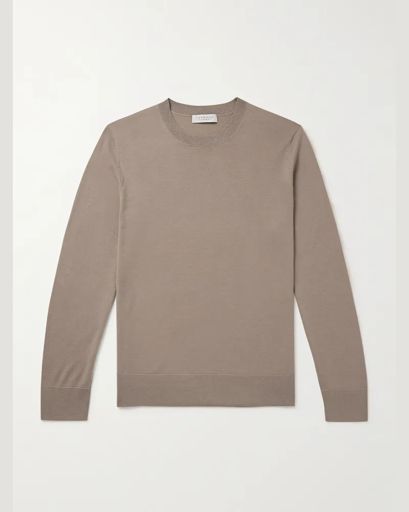 Gabriela Hearst Palco Slim-Fit Merino Wool Sweater Neutrals