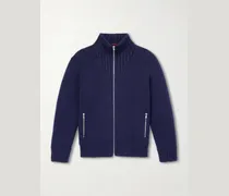 Cashmere Zip-Up Down Cardigan