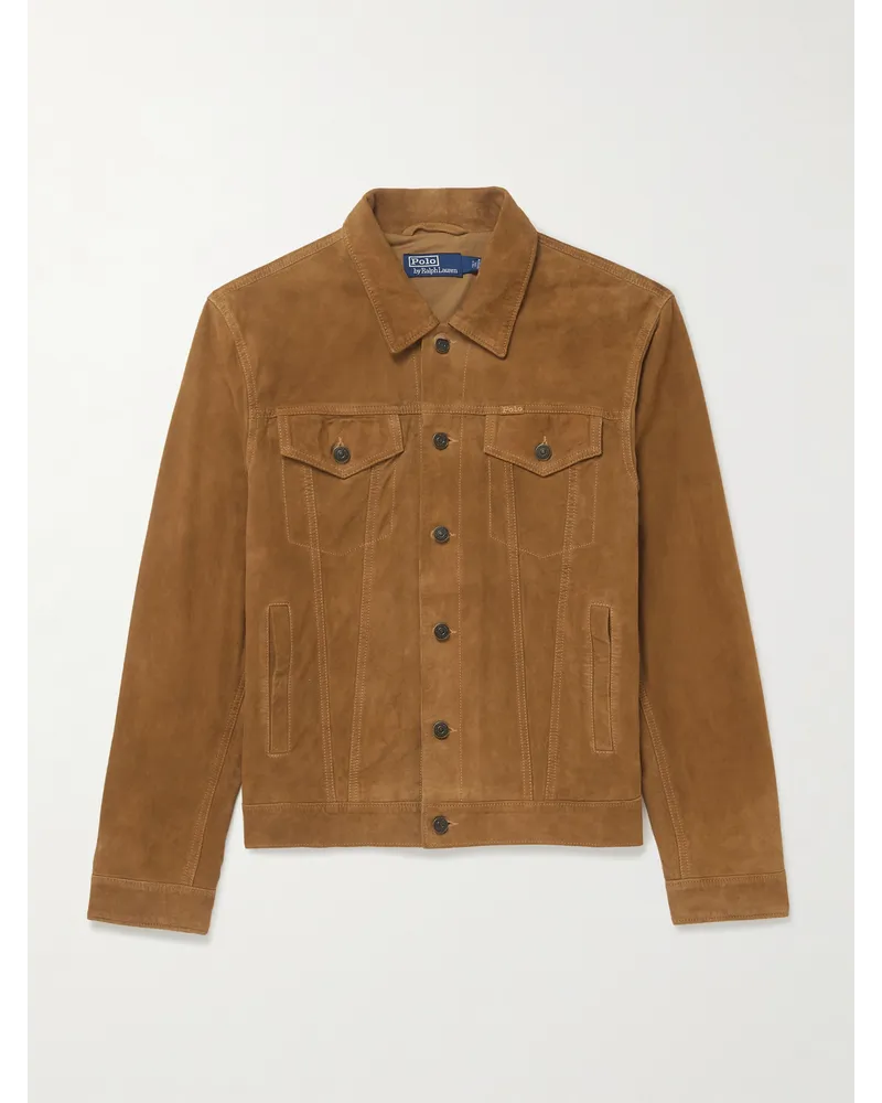 Ralph Lauren Jacke aus Veloursleder Braun