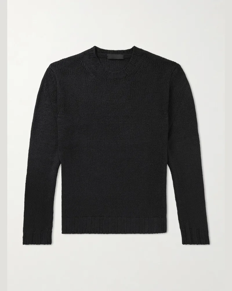 SAMAN AMEL Gio Pullover aus Seide Schwarz
