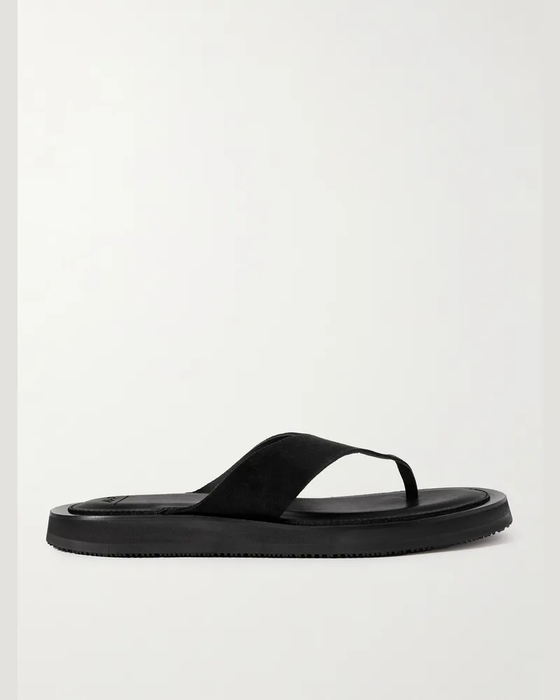 MR P. Fede Sandalen aus Veloursleder Schwarz