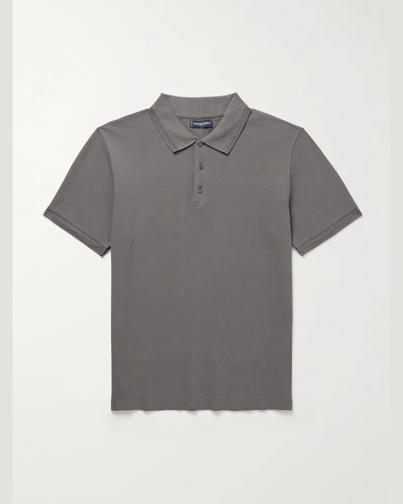 Frescobol Carioca Horacio Cotton-Piqué Polo Shirt Gray