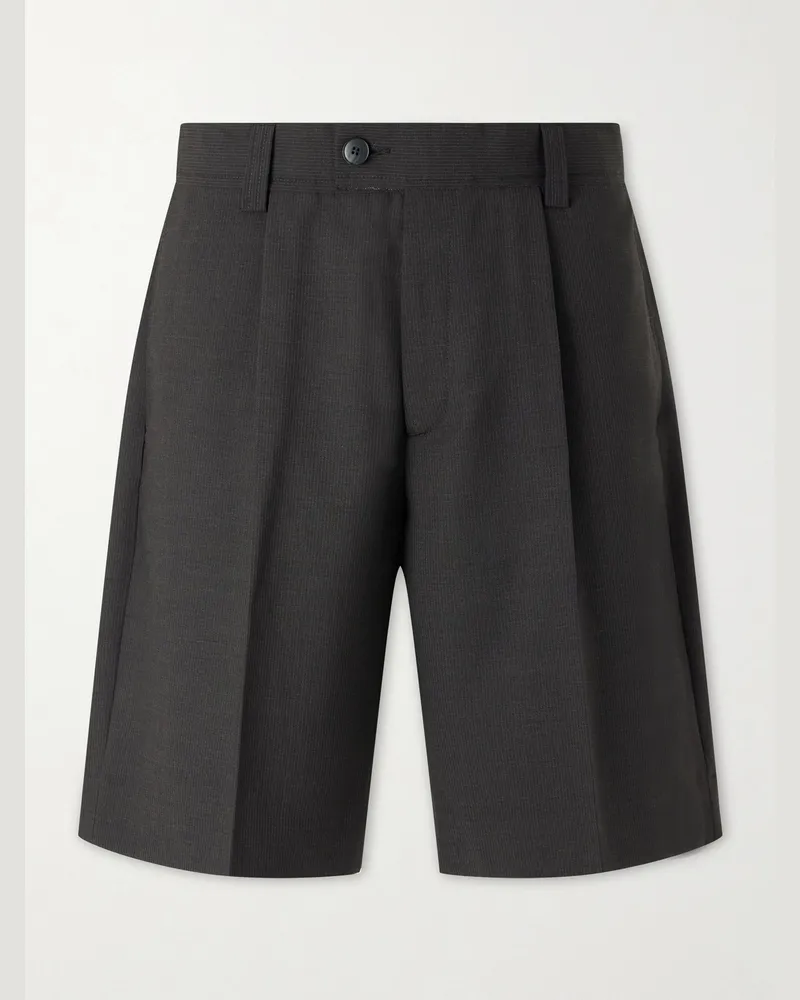 Mfpen Straight-Leg Wool Shorts Black