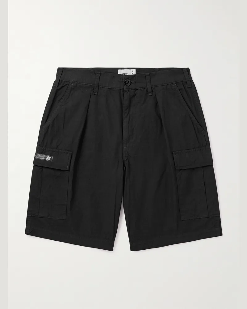 WTAPS Gerade geschnittene Shorts aus Baumwoll-Ripstop Schwarz