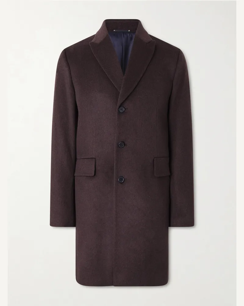 Paul Smith Slim-Fit Wool and Cashmere-Blend Felt Coat Brown