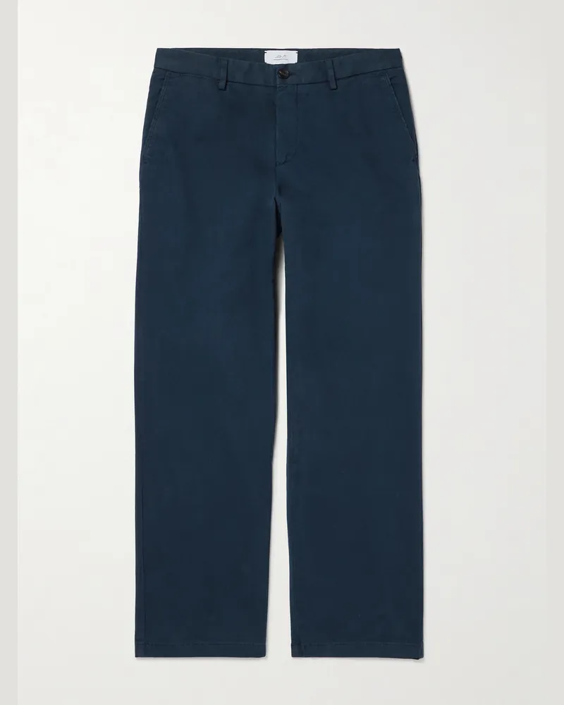 MR P. Gerade geschnittene Chino aus einer Biobaumwollmischung Blau
