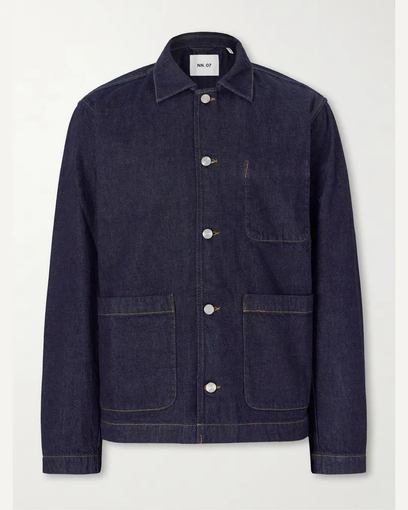NN 07 Morgan 1843 Denim Overshirt Blue