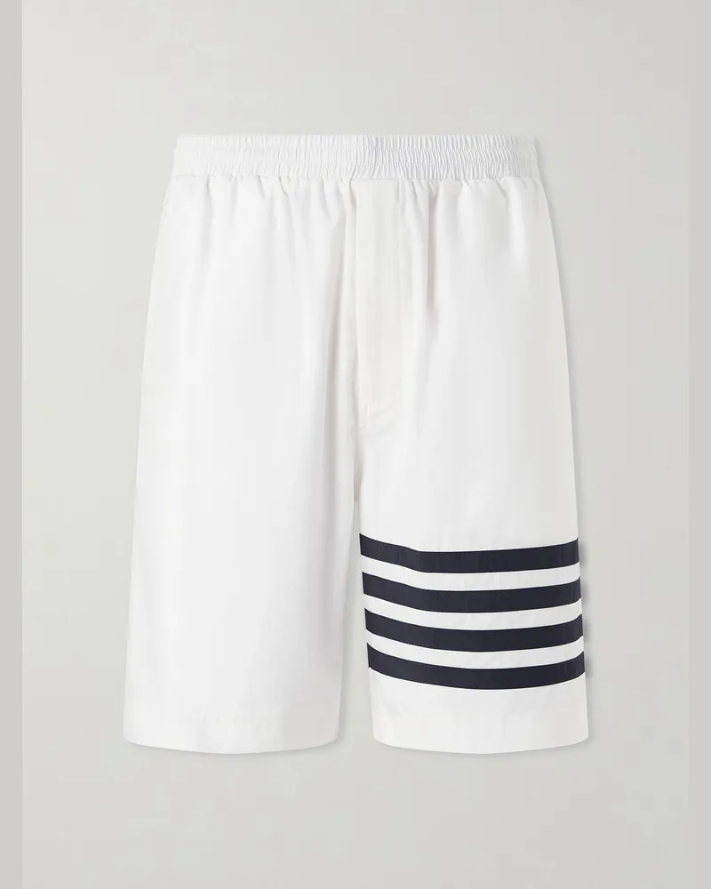Thom Browne Straight-Leg Striped Shorts White