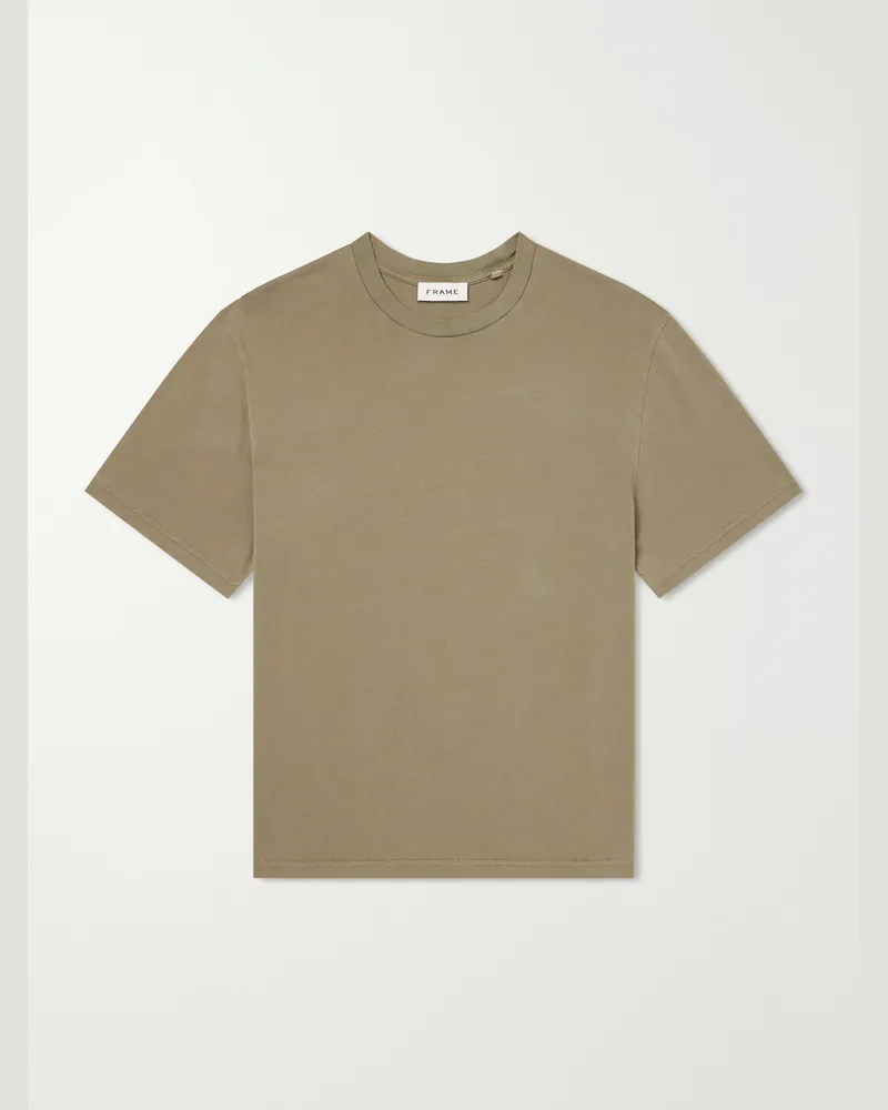 Frame Denim Supima Cotton-Jersey T-Shirt Green