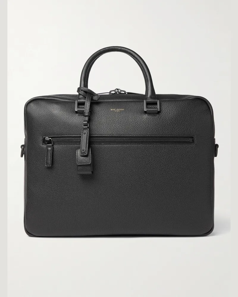 Saint Laurent Sac de Jour Full-Grain Leather Briefcase Schwarz
