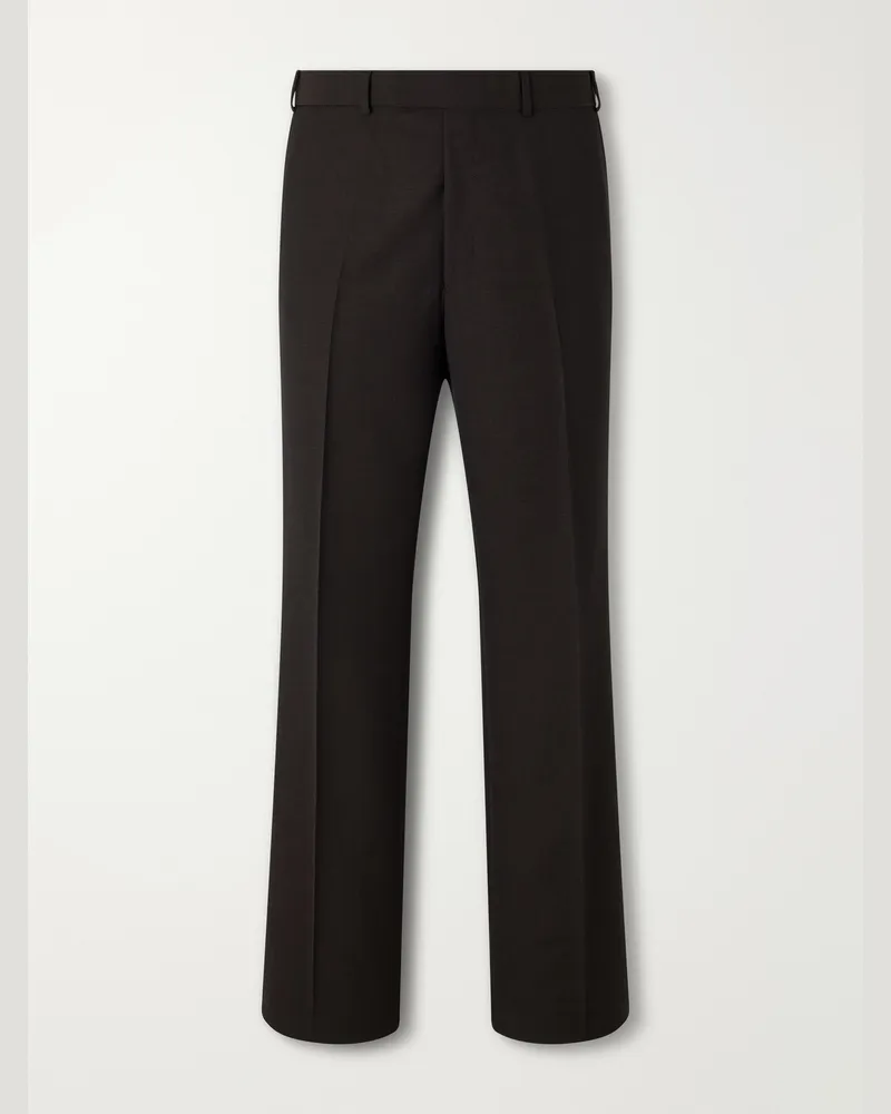 Wales Bonner Alto Straight-Leg Virgin-Wool Trousers Brown