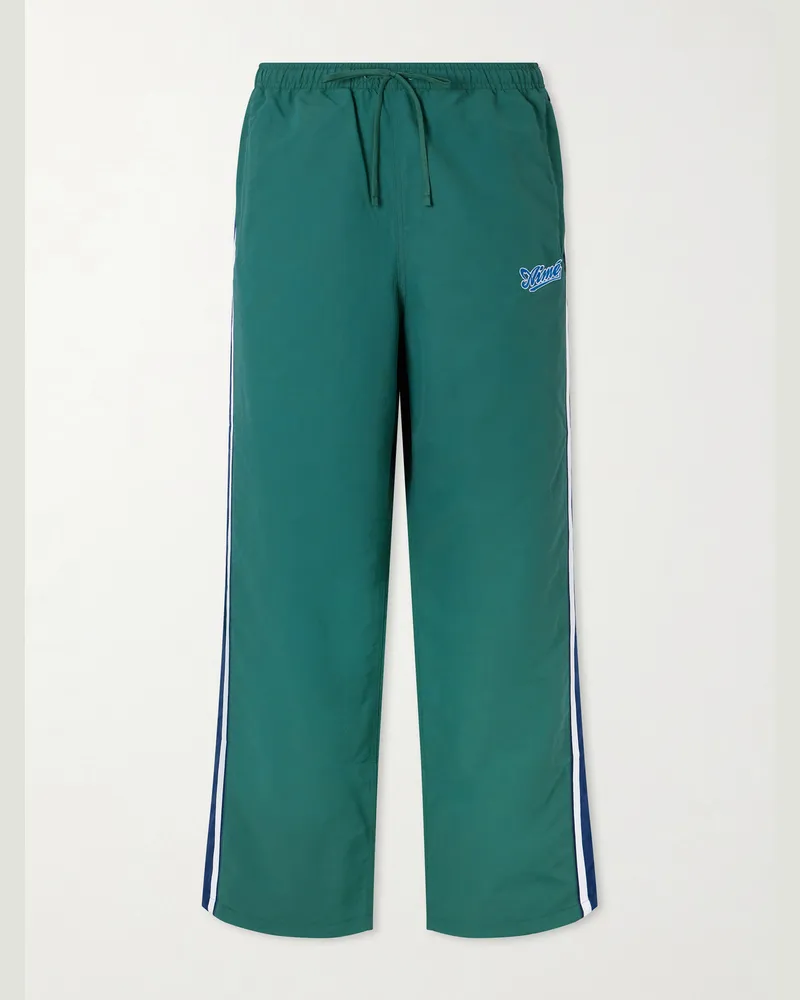 Aimé Leon Dore Logo-Embroidered Shell Track Pants Green