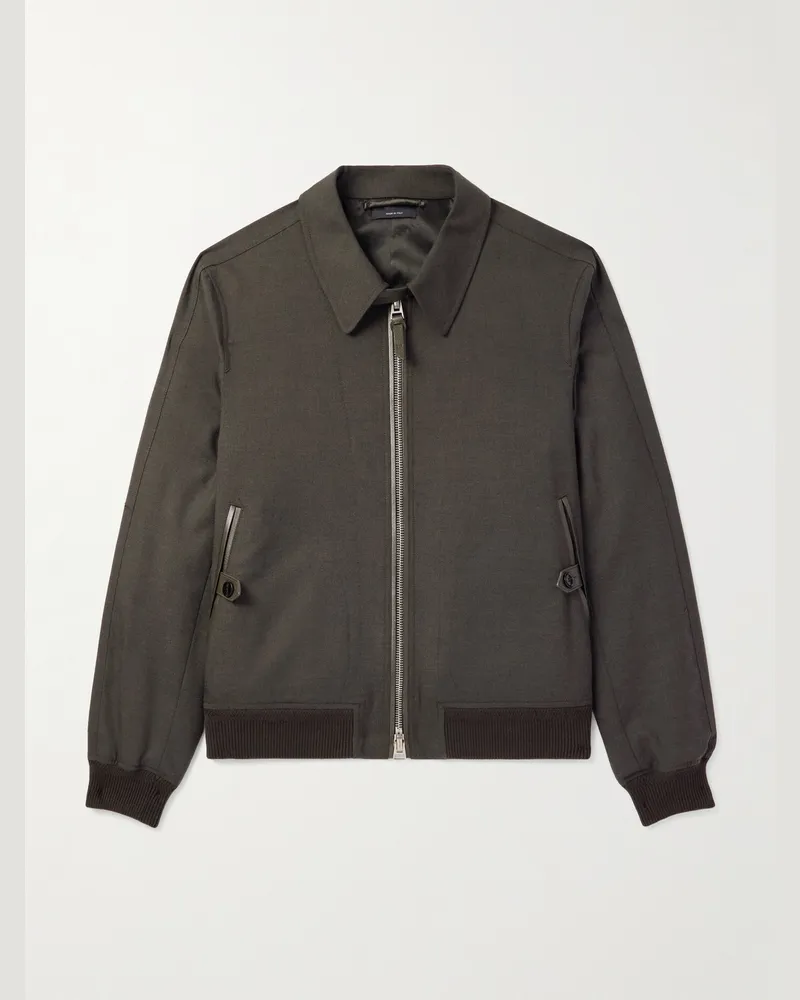 Tom Ford Blouson aus einer Mischung aus Mohair, Schurwolle und Seide Braun