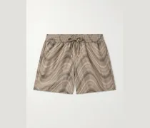 Rio gerade geschnittene mittellange Badeshorts aus recyceltem Jacquard