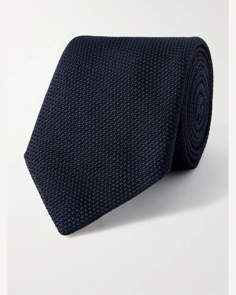 Sid Mashburn Krawatte aus Seidengrenadine, 6 cm Blau