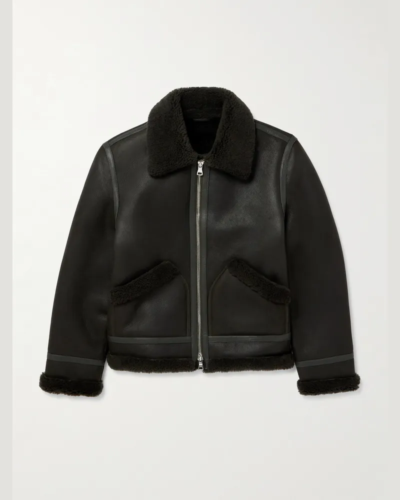 MR P. Fliegerjacke aus Shearling Grün