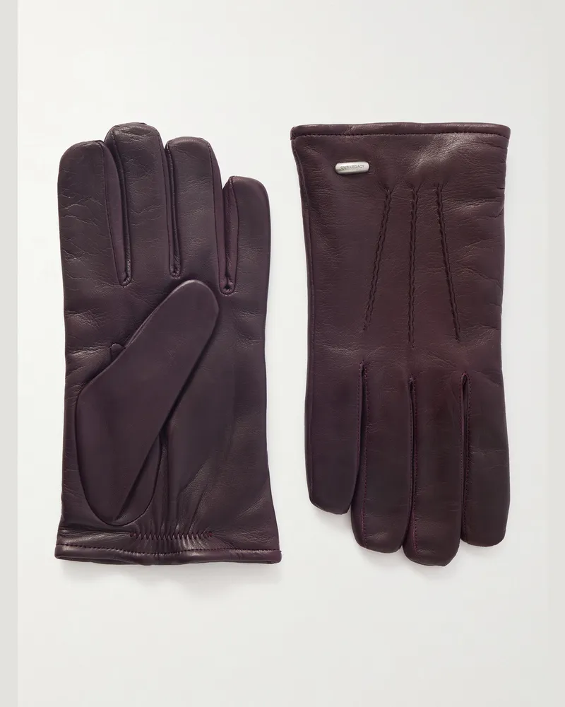 Our Legacy Handschuhe aus Leder Burgunder