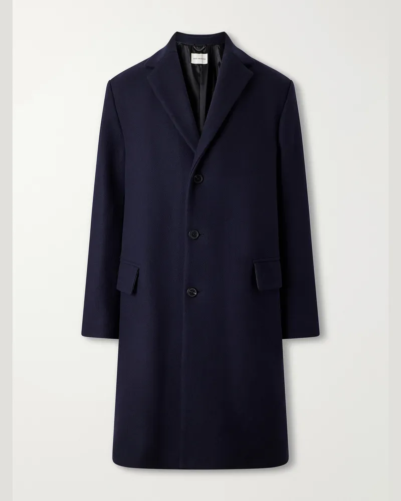 Dries van Noten Wool-Blend Coat Blue