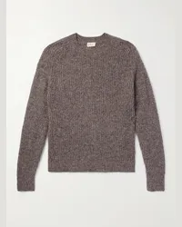 Altea Schmal geschnittener Pullover aus einer Alpakawollmischung Braun