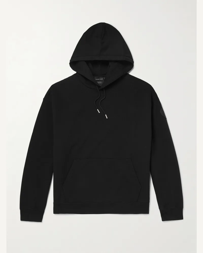 Canada Goose Rove Hoodie aus Baumwoll-Jersey mit Logoapplikation Schwarz