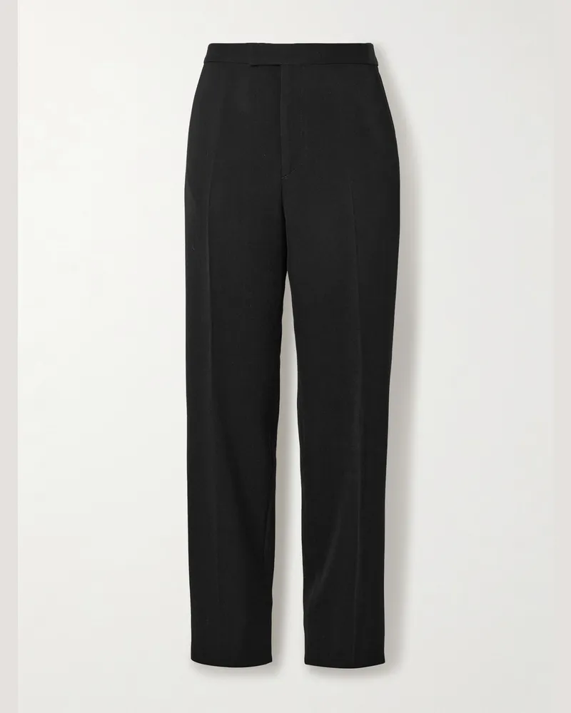Favourbrook Hampton gerade geschnittene Smokinghose aus Woll-Twill mit Ripsband Schwarz