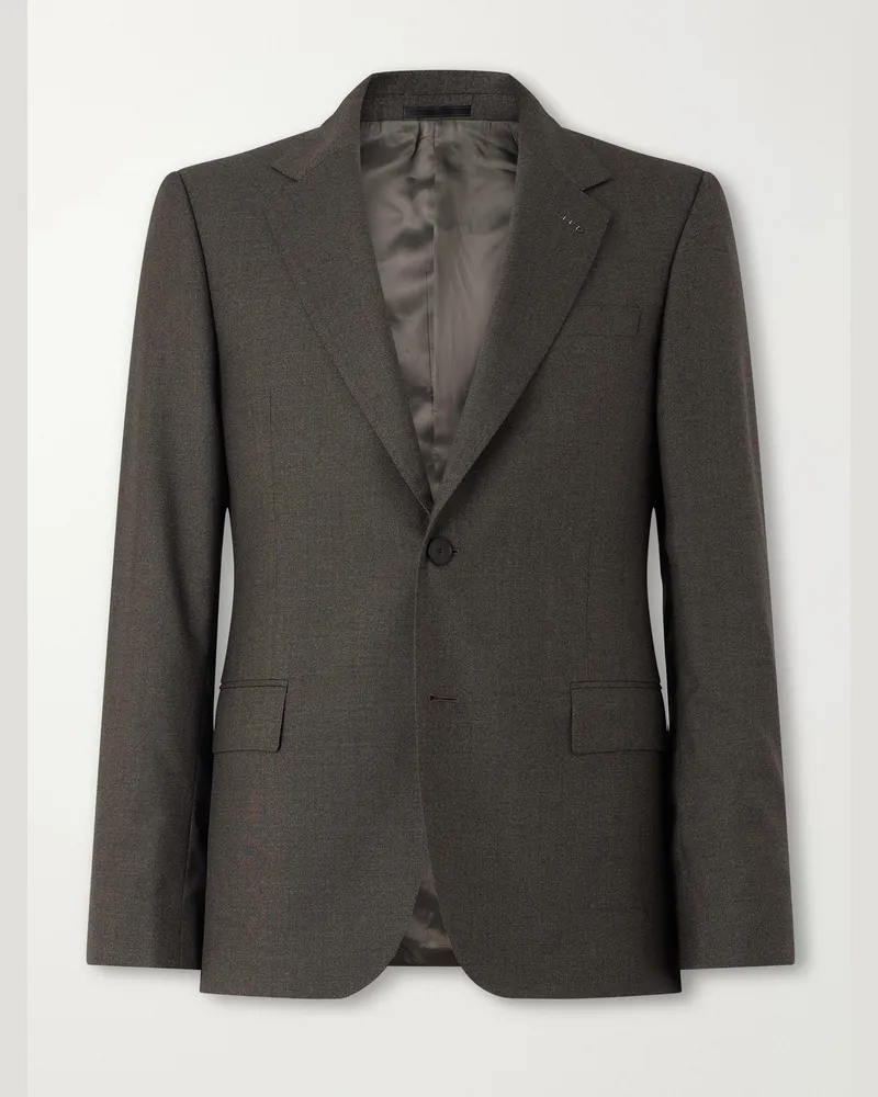 MR P. Luxe Wool and Silk-Blend Suit Jacket Brown