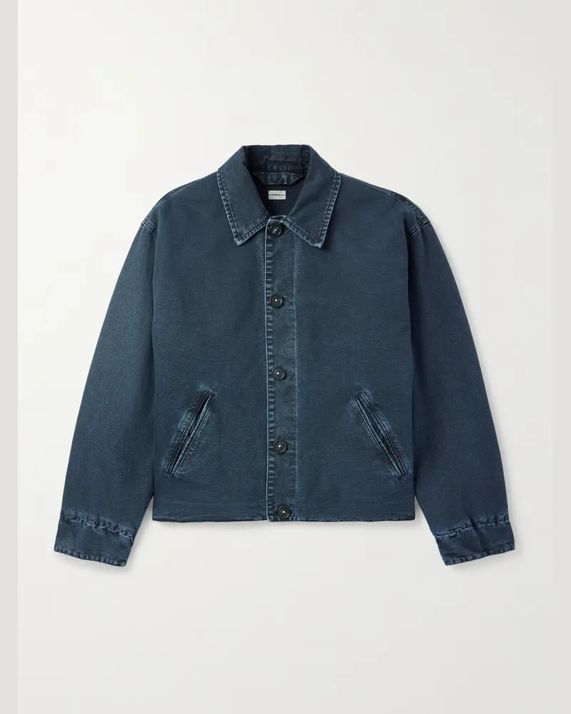 Massimo Alba Cadillac Jacke aus wattiertem Baumwoll-Canvas Blau