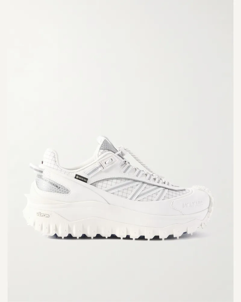 Moncler Trailgrip GTX Sneakers aus Ripstop und Gummi mit Lederbesatz Weiß
