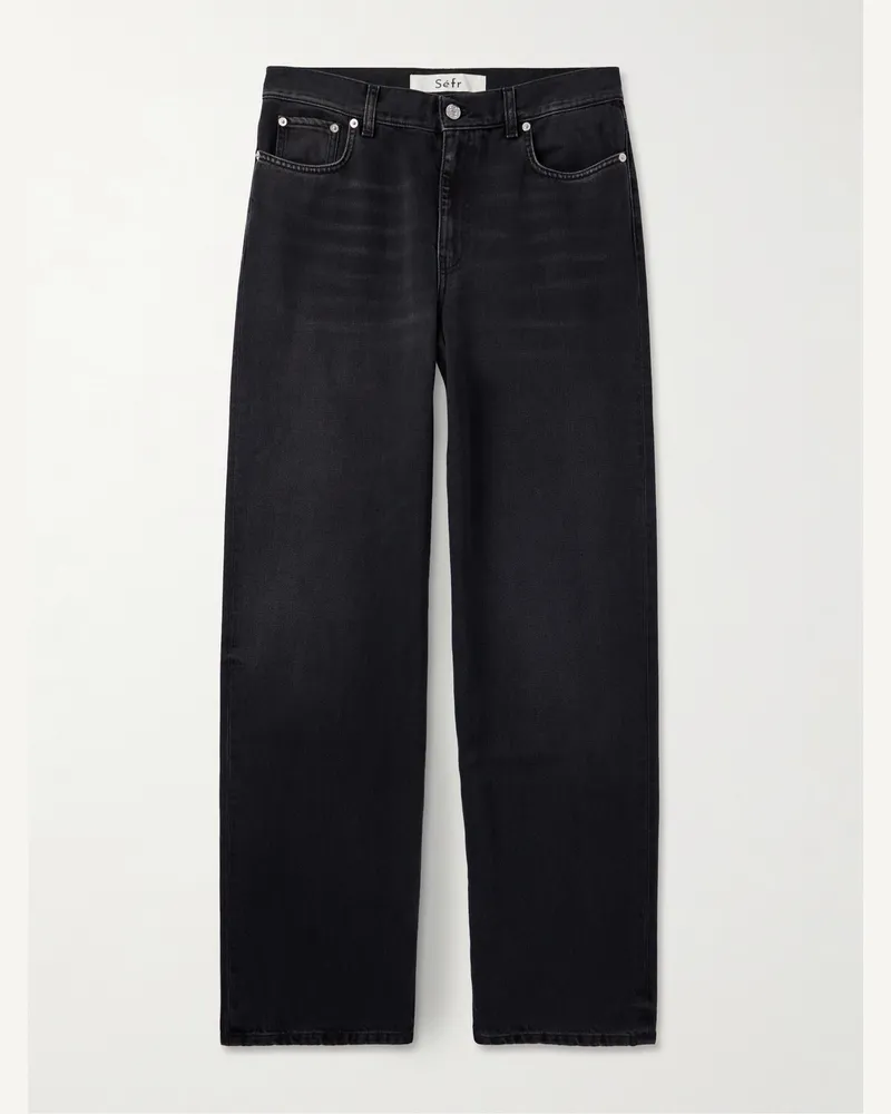 Séfr Gerade geschnittene Jeans Schwarz