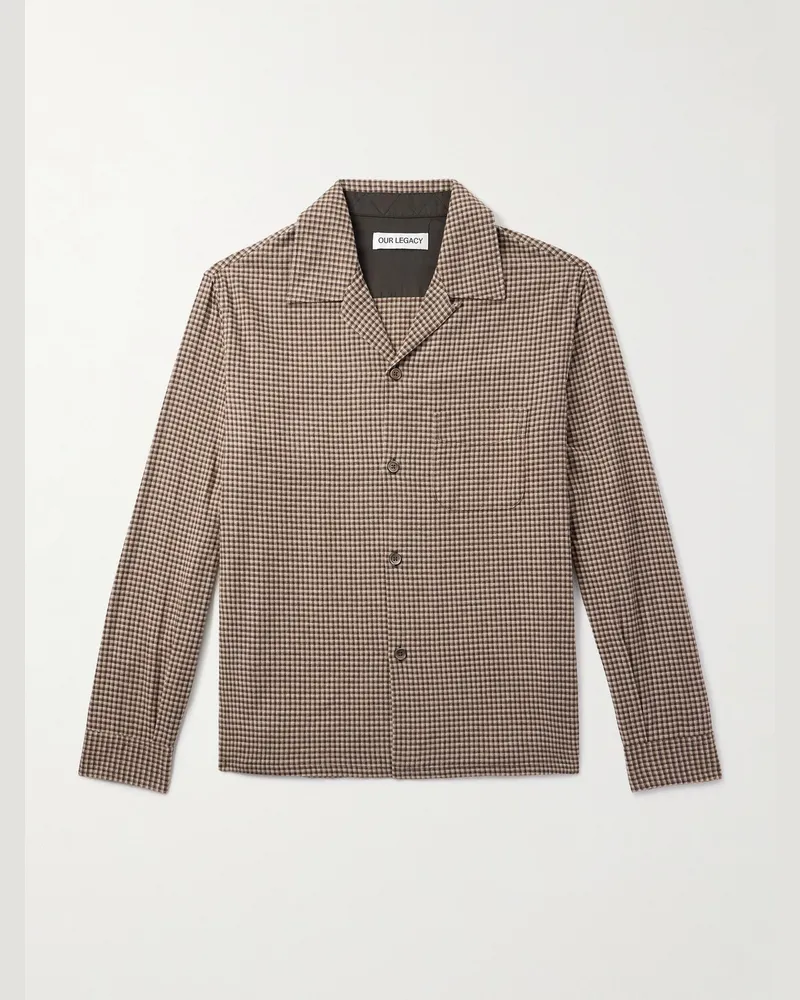Our Legacy Huesen kariertes Hemd aus Flanell aus einer Baumwollmischung Neutral