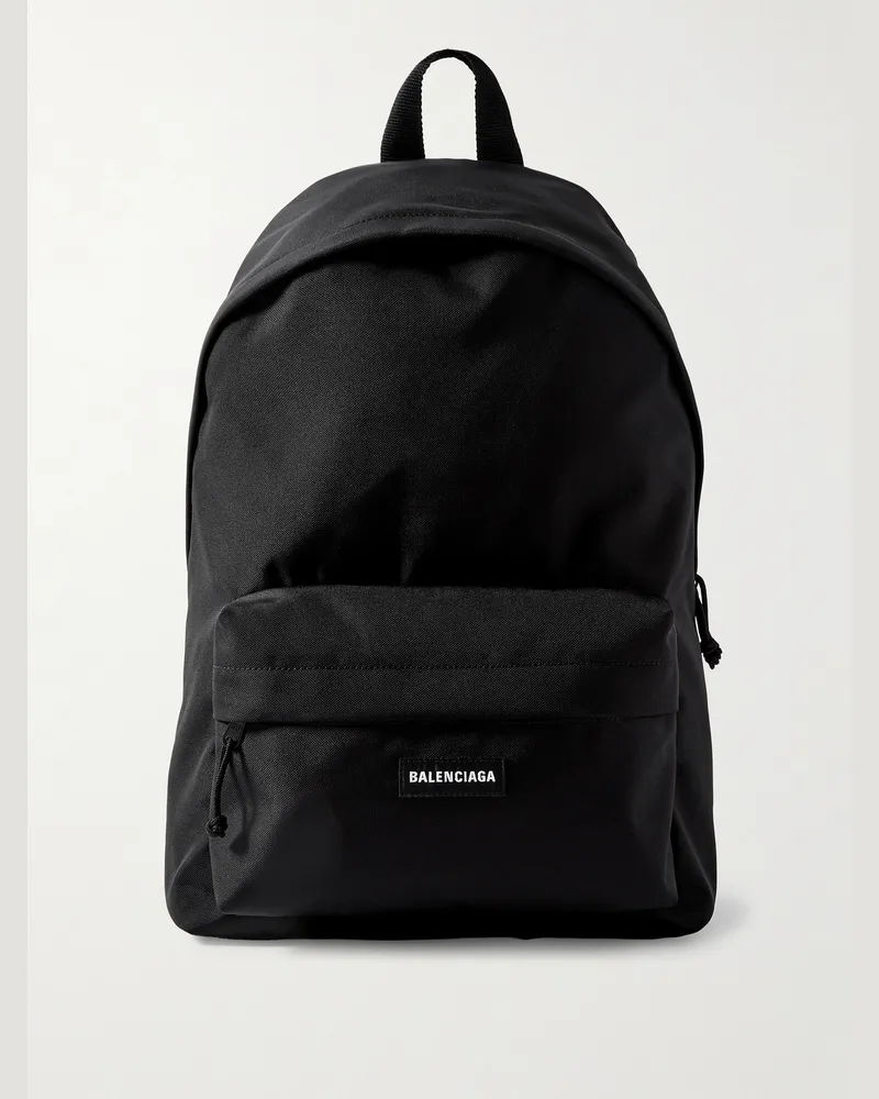 Balenciaga Explorer Canvas Backpack Black