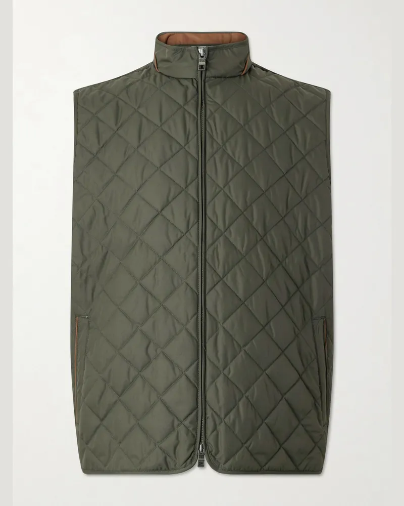 Peter Millar Essex Quilted Shell Vest Green