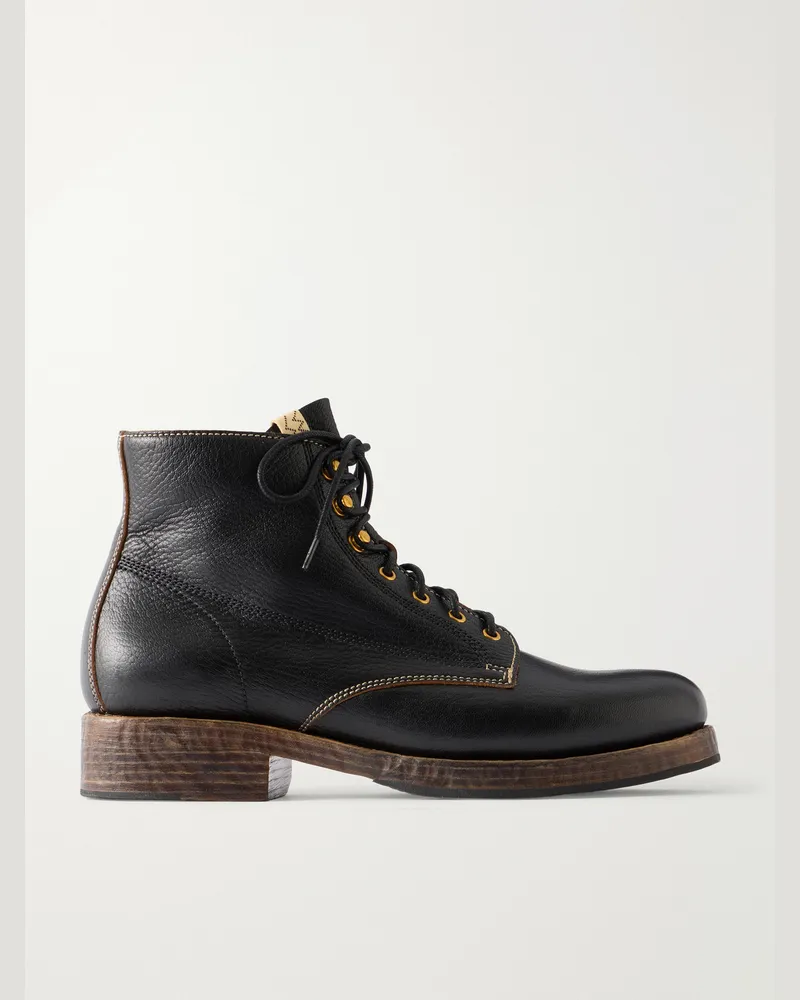 Visvim Virgil Folk Leather Boots Black