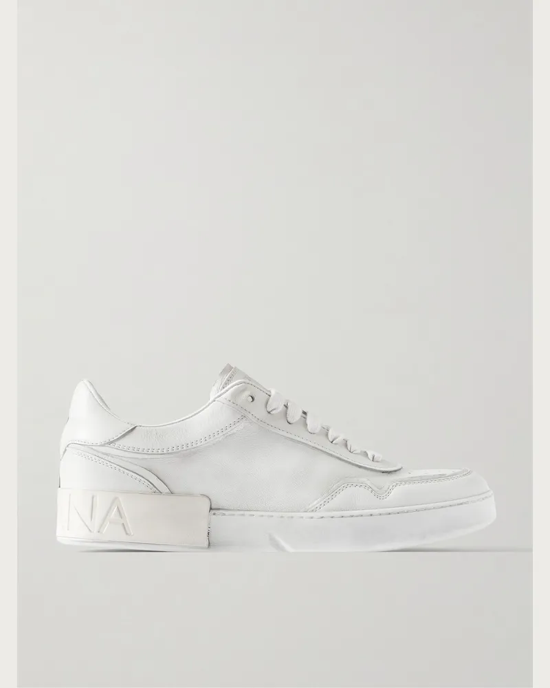 Dolce & Gabbana Sneakers aus Leder Weiß