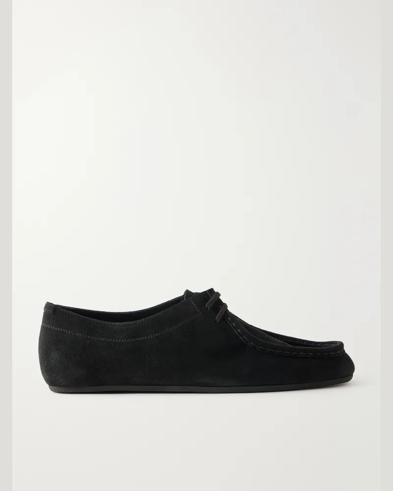 Jil Sander Suede Derby Shoes Black