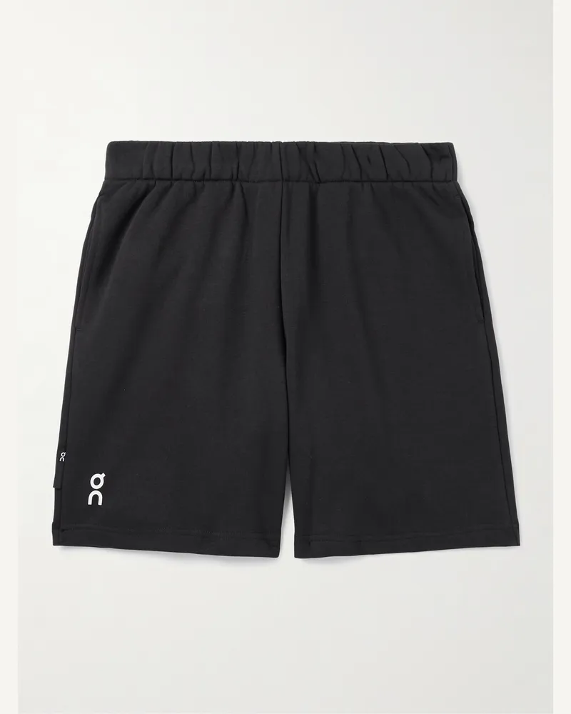 ON Club Shorts aus Jersey aus einer Baumwollmischung mit Logoprint Schwarz