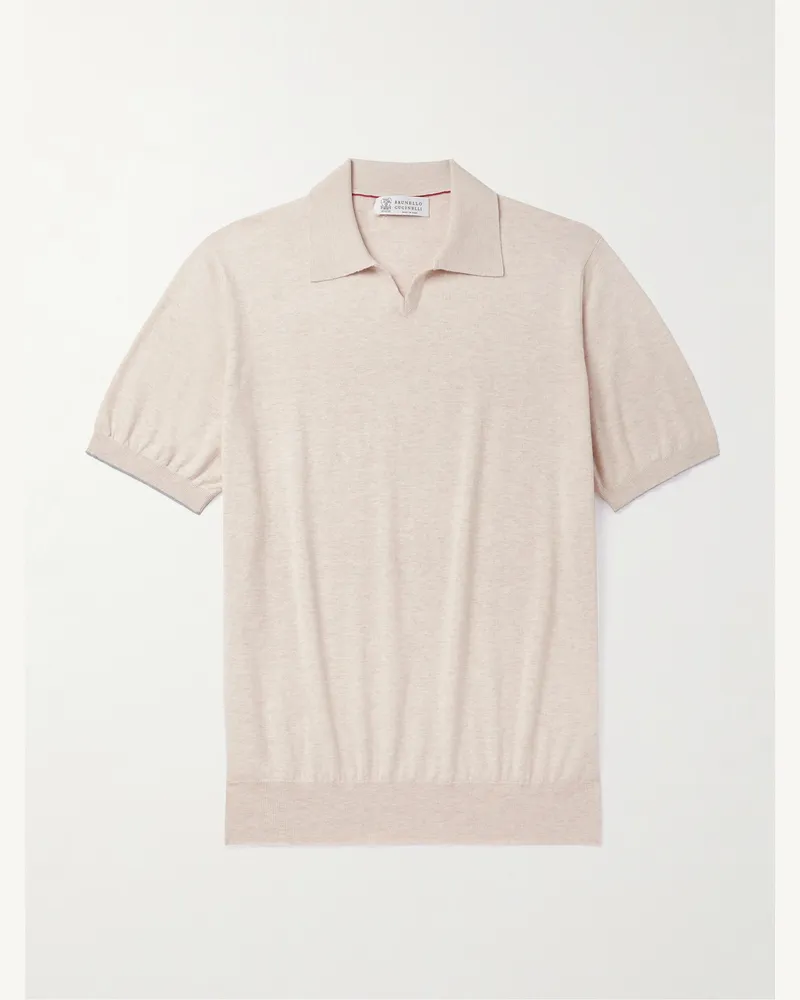 Brunello Cucinelli Polohemd aus Baumwolle Neutral