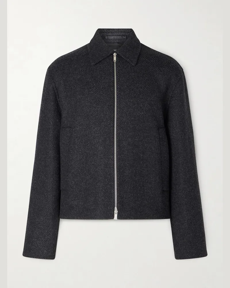 Jil Sander Blouson aus Schurwolle Grau