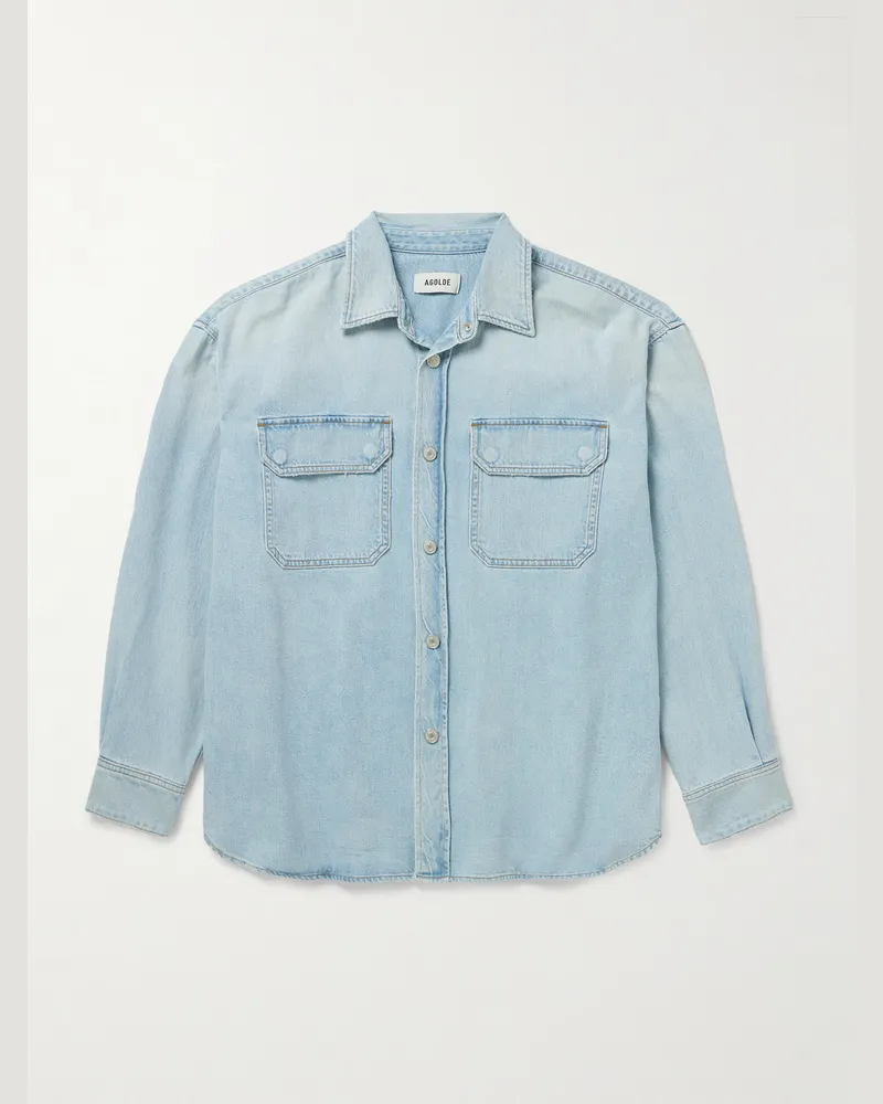 AGOLDE Camryn Jeanshemd Blau