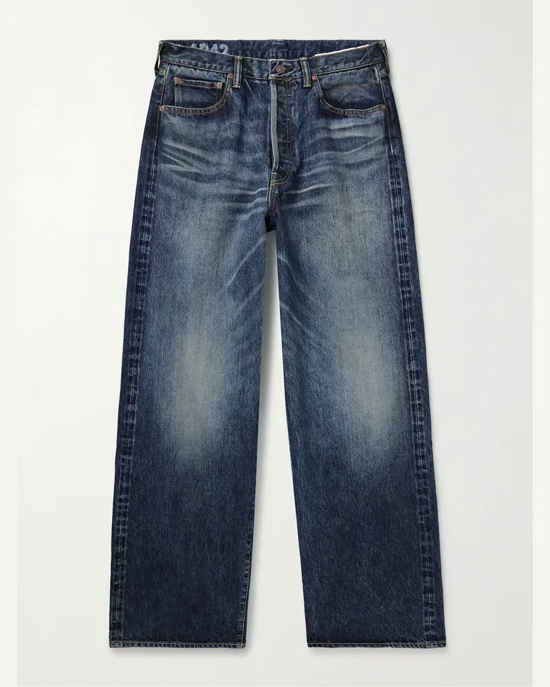 Visvim Social Sculpture 01 gerade geschnittene Jeans aus Selvedge Denim Blau