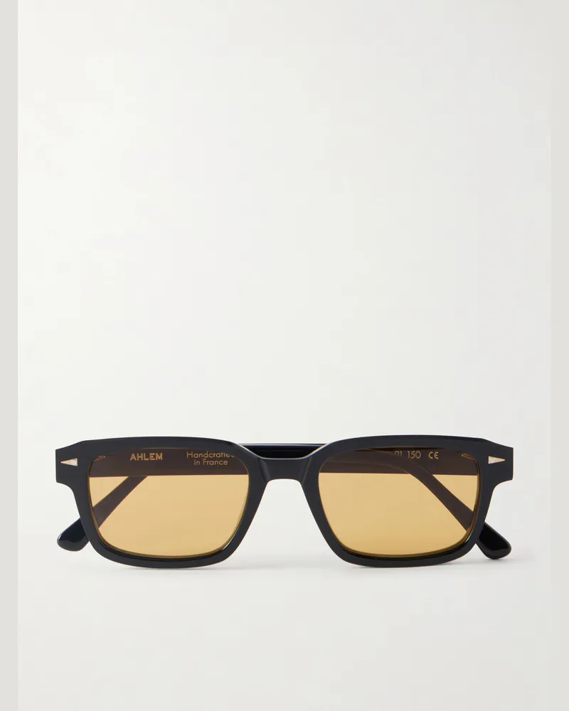 AHLEM Rive Gauche Square-Frame Acetate Sunglasses Black