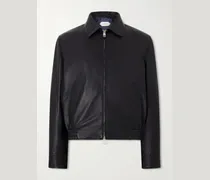 Leather Blouson Jacket