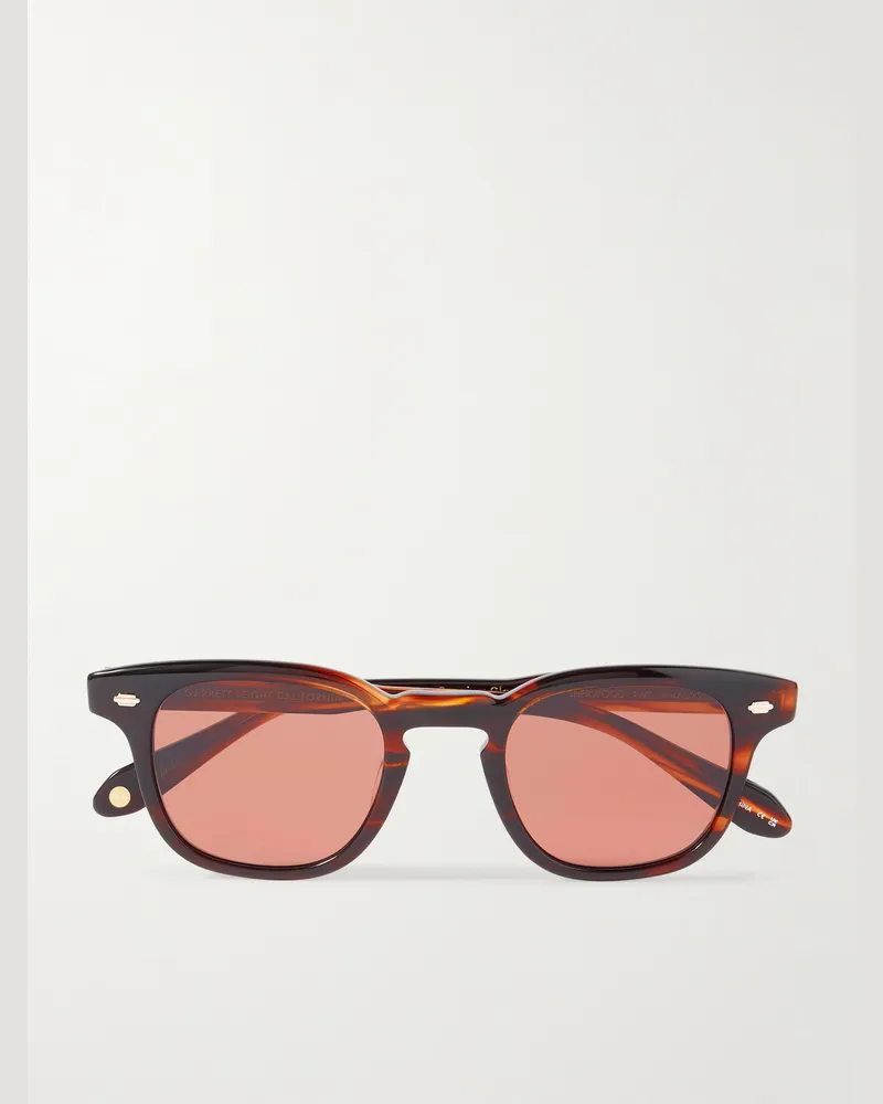 Garrett Leight Sherwood D-Frame Acetate Sunglasses Brown