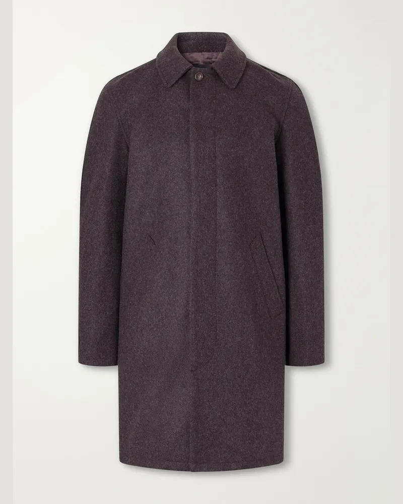 A.P.C. Auster Brushed Wool-Blend Coat Brown