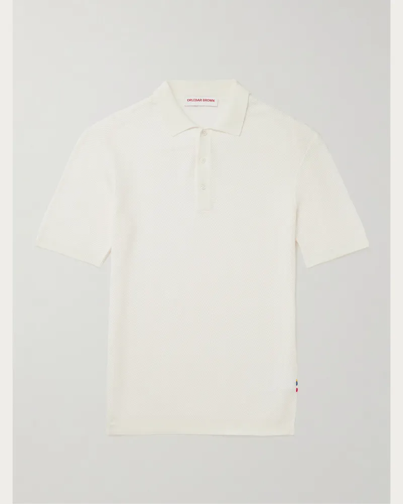 Orlebar Brown Maranon Polohemd aus Baumwolle mit Perforationen Neutral