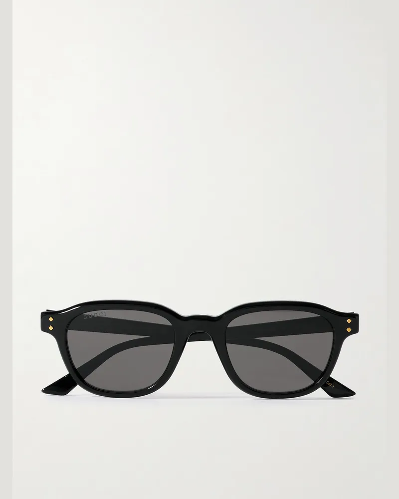 Gucci Sonnenbrille mit D-Rahmen aus recyceltem Azetat Schwarz
