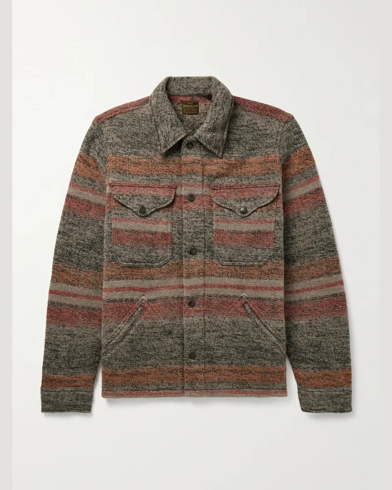 RRL Wallace Hemdjacke aus Jacquard aus einer Wollmischung Rot